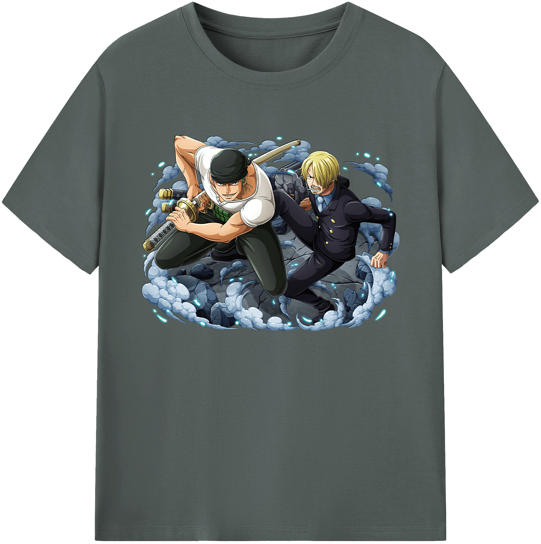 ワンピース ロロノア・ゾロ ONE PIECE Roronoa Zoro 綿100％ メンズ半袖Tシャツ｜肌触りやわらか＆通気性